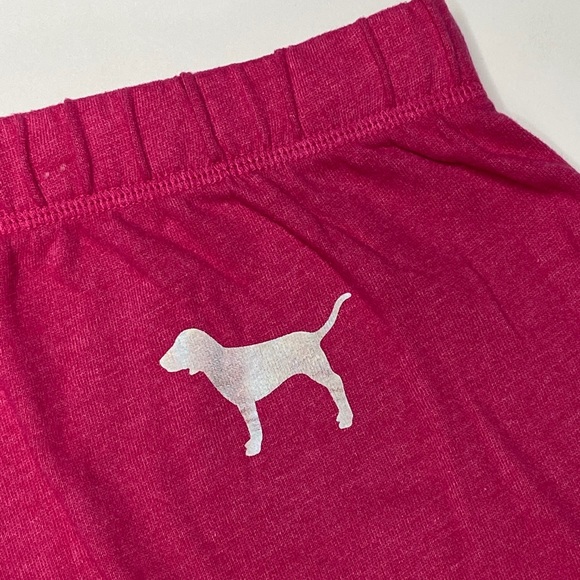 PINK Victorias Secret Sweat Pants Raw Hem Pink L - Picture 4 of 7